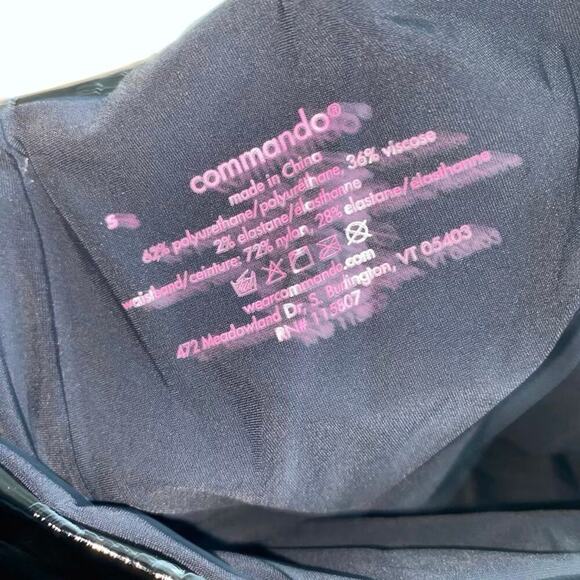 Commando Black Vinyl High Waist Skinny Pants | Sz S - Picture 4 of 4